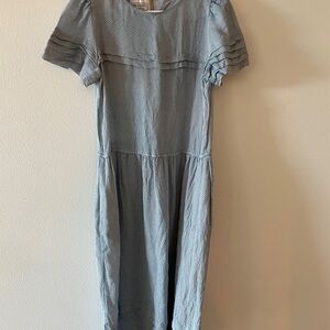 Vintage silk blue dress